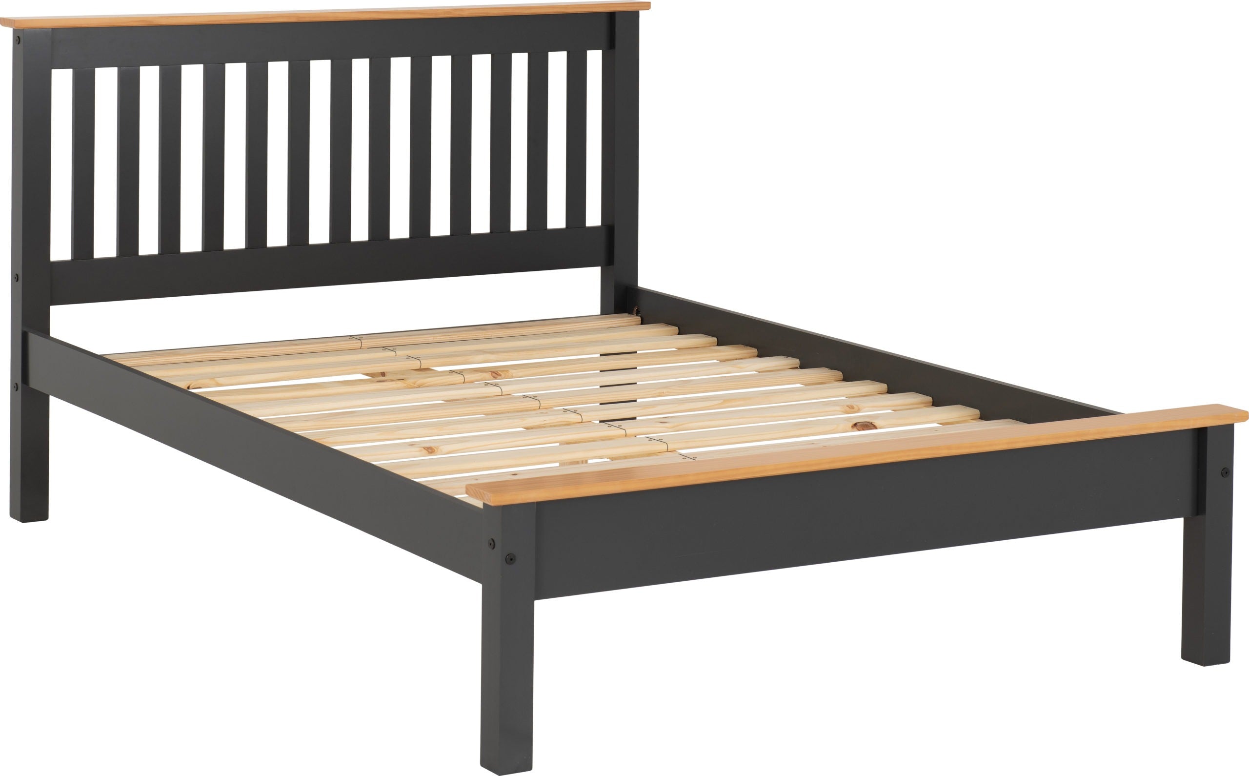 Monaco Wooden 5ft King Size Bed Frame Low Foot End