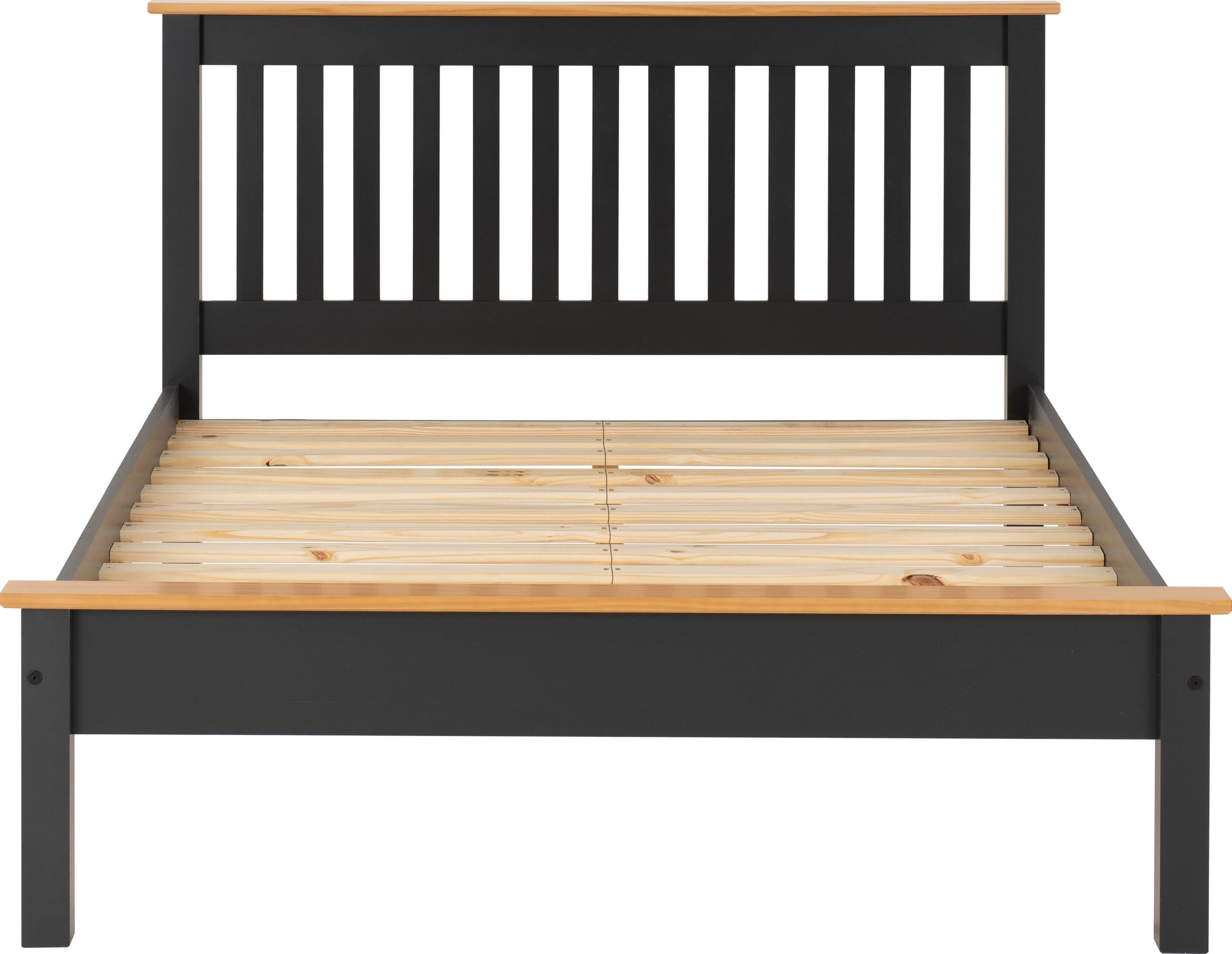 Monaco Wooden 5ft King Size Bed Frame Low Foot End