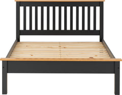 Monaco Wooden 5ft King Size Bed Frame Low Foot End