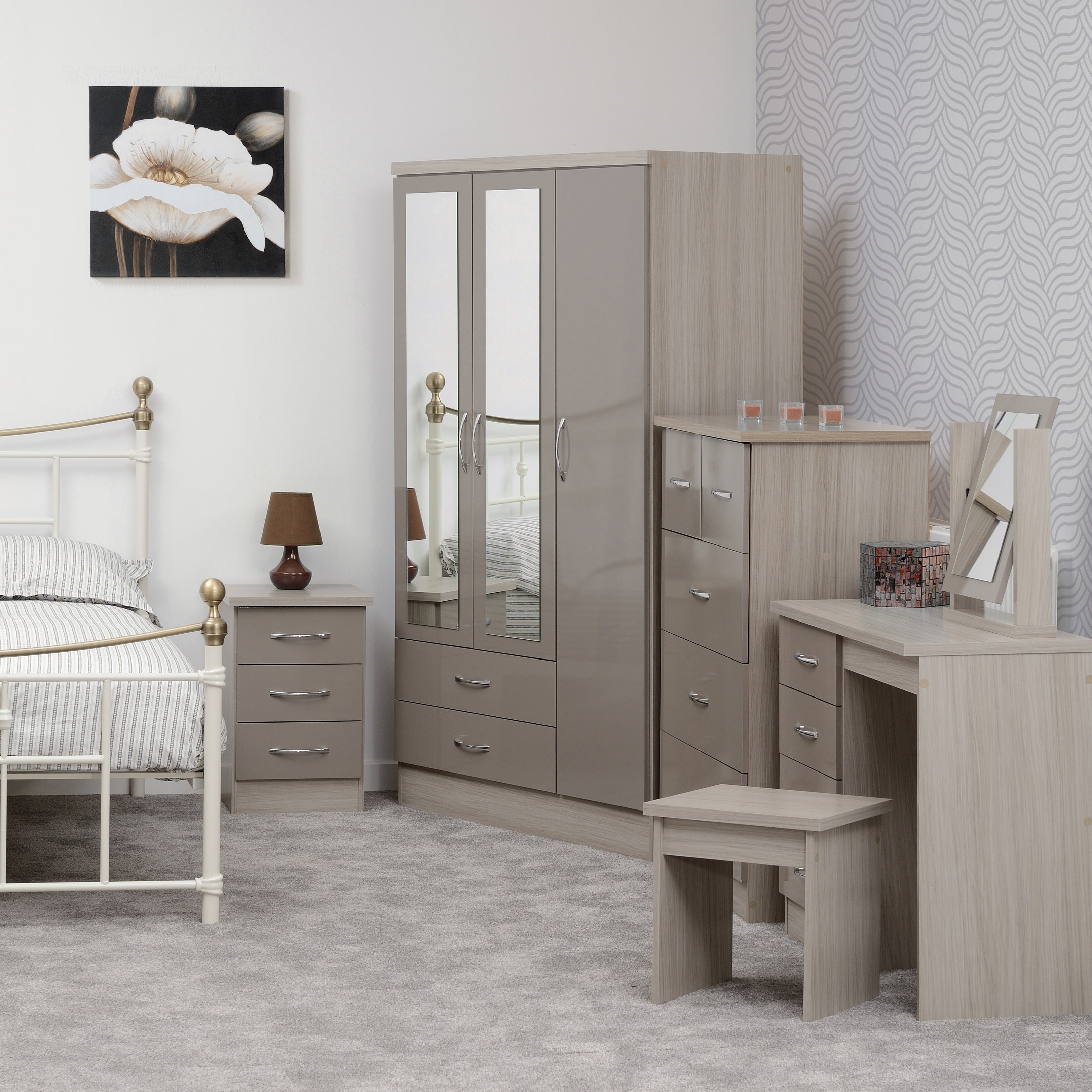 Nevada 4 Drawer Dressing Table Set