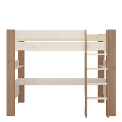 Steens For Kids High Sleeper in Whitewash Grey Brown Lacquered