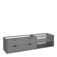 Steens for Kids Single Bed, Includes - Under Bed Drawer Section 2 Drawers in Folkestone Grey