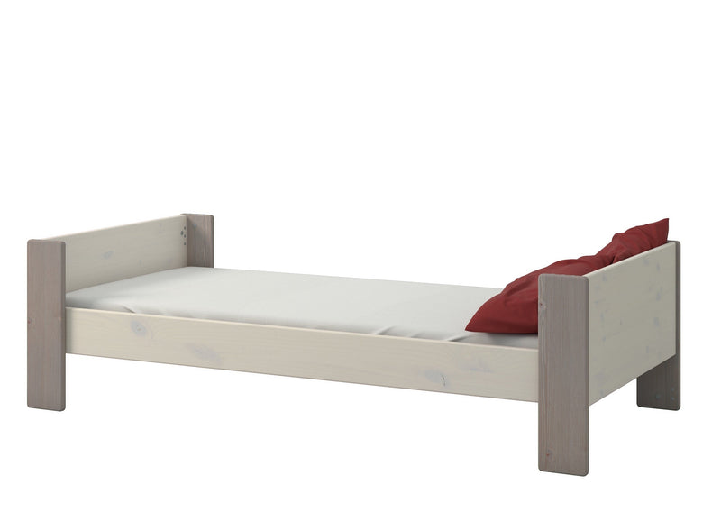 Steens for Kids Single Bed in Whitewash Grey Brown Lacquered