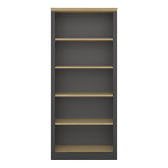 Nola 4 Shelf bookcase Black & Pine