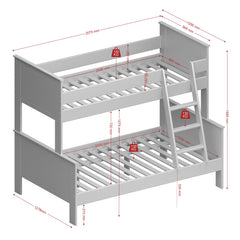 Alba Family Bunk Bed White Wood