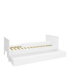 Alba Wooden Single Bed Frame White