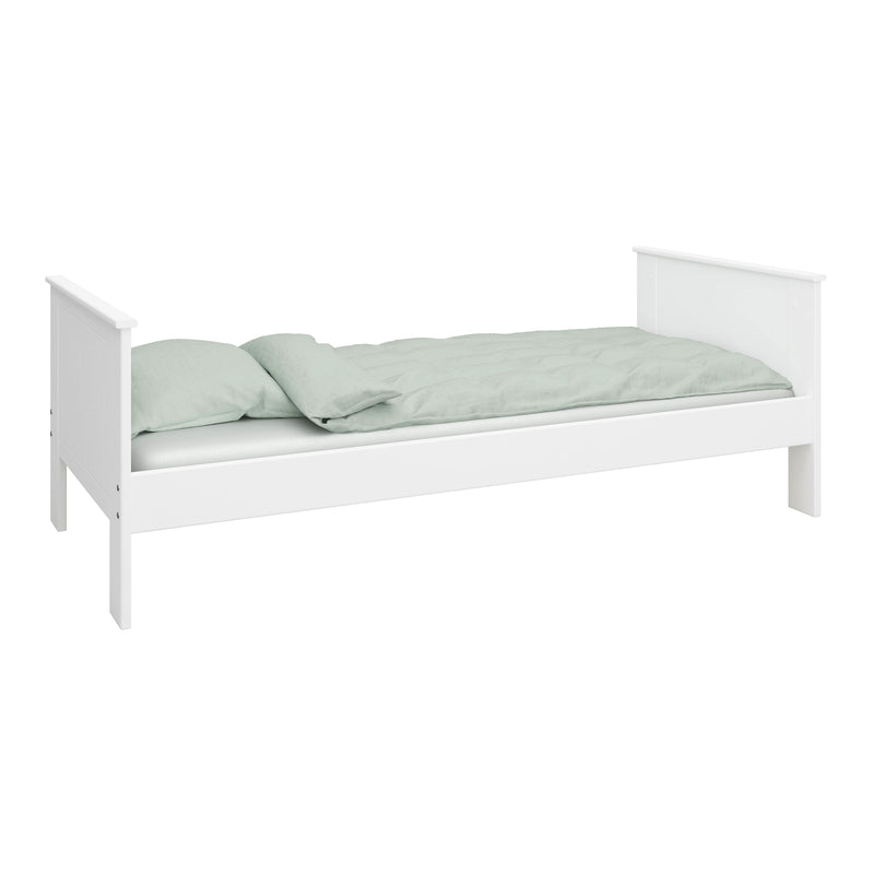 Alba Wooden Single Bed Frame White