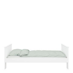 Alba Wooden Single Bed Frame White