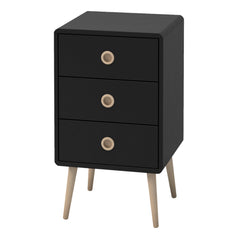 Softline 3 Drawer Chest Black Painted