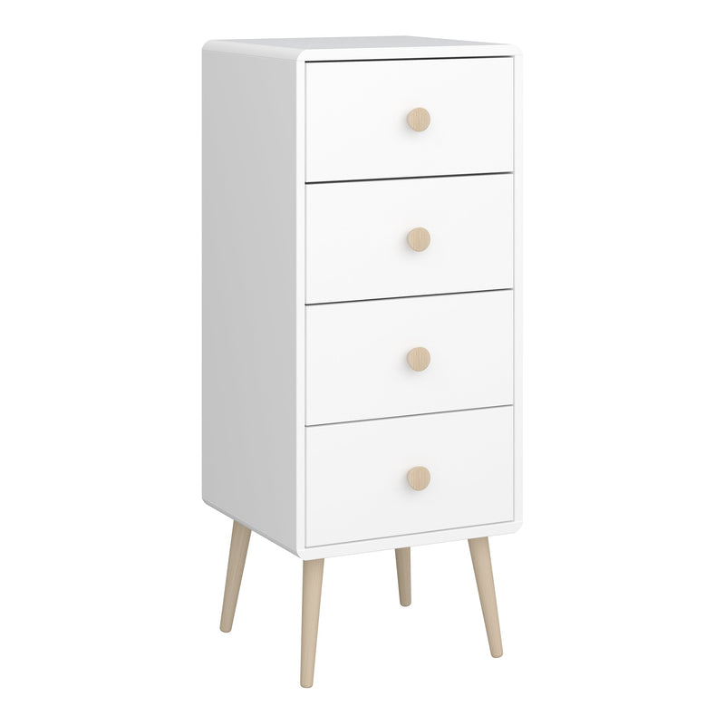 Gaia 4 Drawer Chest in Pure White