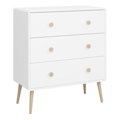 Gaia 3 Drawer Chest in Pure White