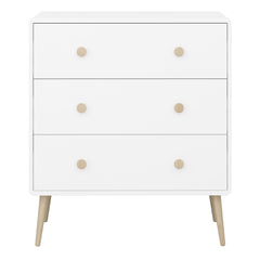 Gaia 3 Drawer Chest in Pure White