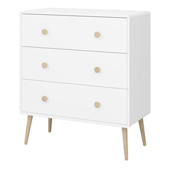 Gaia 3 Drawer Chest in Pure White