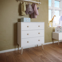 Gaia 3 Drawer Chest in Pure White