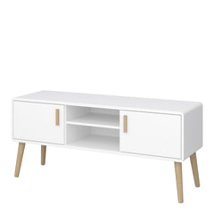 Pavona TV Table 2 Doors, Pure White