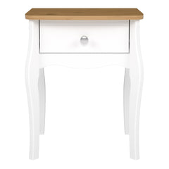 Baroque Nightstand Pure White Iced Coffee Lacquer