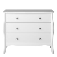 Baroque 3drw Wide Chest White