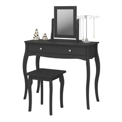 Baroque 1 Drw Vanity Black