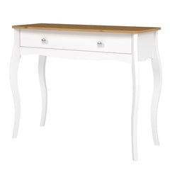 Baroque 1 Drawer Vanity Pure White Iced Coffee Lacquer