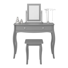 Baroque Stool Grey