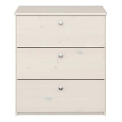 Memphis Chest of Drawers 3 Drawers in Whitewash