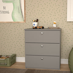 Steens for Kids 3 Drawer Chest Folkestone Grey