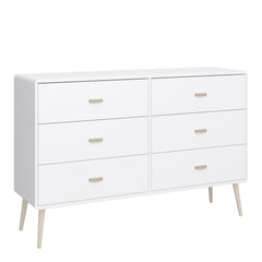 Mino Chest of Drawers 6 Drawers, Pure White