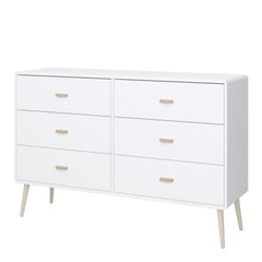 Mino Chest of Drawers 6 Drawers, Pure White