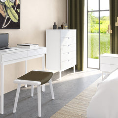 Soma 5 Drawers Chest Granulated pure White Brushed White