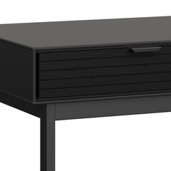 Soma Desk 2 Drawers Granulated Black Brushed Black