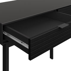 Soma Desk 2 Drawers Granulated Black Brushed Black