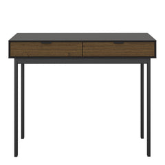 Soma Desk 2 Drawers Granulated Black Brushed espresso