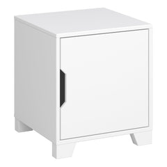 Loke Bedside Table 1 Door in Pure White