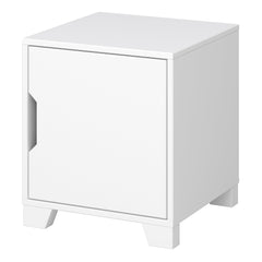 Loke Bedside Table 1 Door in Pure White