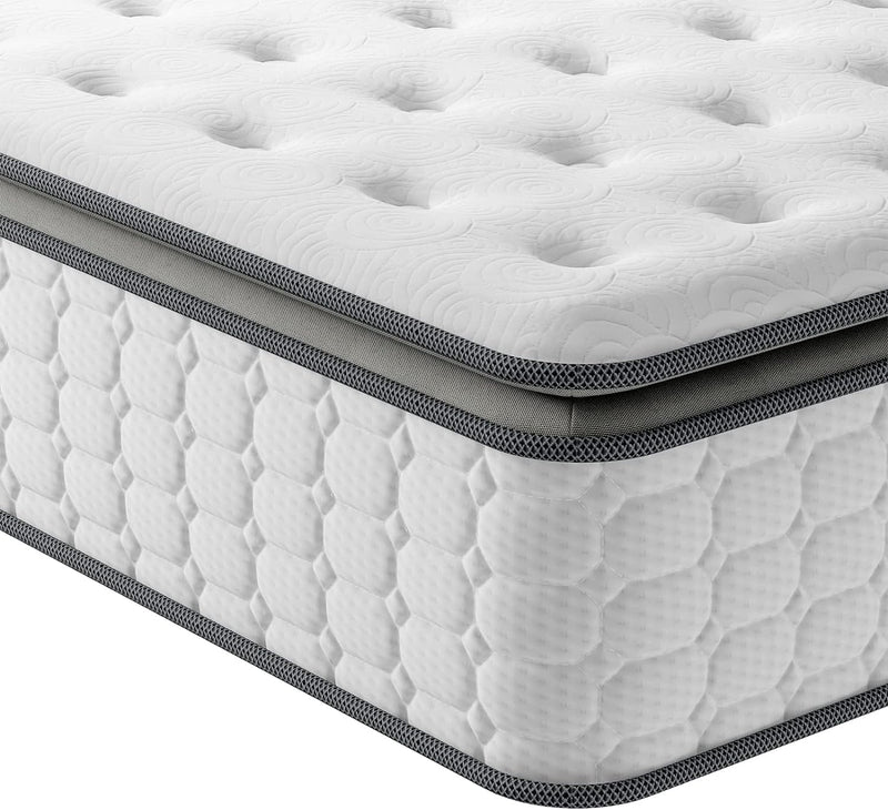 Nova Future Hybrid Upgraded Breathable Pillow Top Mattress Medium Firm