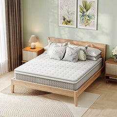 Nova Nude Breathable Memory Foam and Individually Wrapped Pocket Sprung Mattress - Medium Firm Feel Modern Box Top