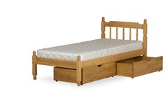 Colonial Spindle Waxed Solid Pine Wooden Bed