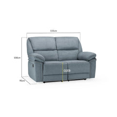 Elio Manual Recliner Fabric Sofa 2-Seater 3-Seater