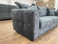 Serena Velvet Effect Fabric 2-Seater and 3-Seater High Back Sofa and Armchair