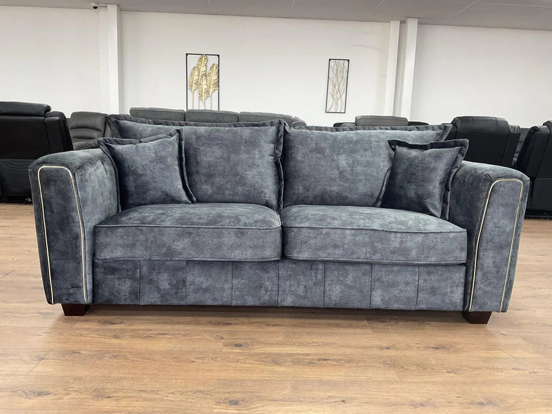 Serena Velvet Effect Fabric 2-Seater and 3-Seater High Back Sofa and Armchair