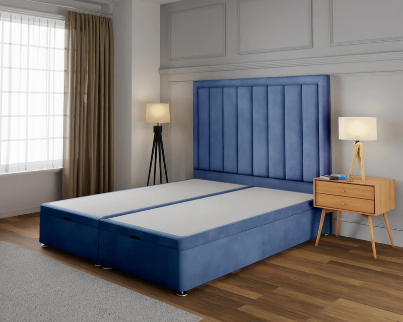 Idea Divan Ottoman Bed Frame with Gas Lift Storage and Upholstered Headboard