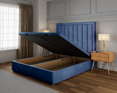 Idea Divan Ottoman Bed Frame with Gas Lift Storage and Upholstered Headboard