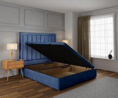 Idea Divan Ottoman Bed Frame with Gas Lift Storage and Upholstered Headboard