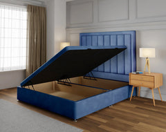 Idea Divan Ottoman Bed Frame with Gas Lift Storage and Upholstered Headboard