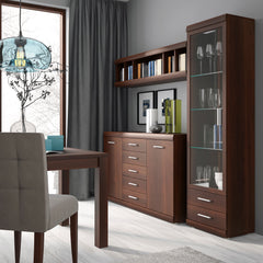 Imperial 2 Door 5 Drawer Sideboard in Dark Mahogany Melamine