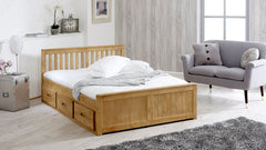 Mission Solid Pine Wooden Storage Bed Frame