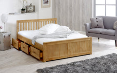 Mission Solid Pine Wooden Storage Bed Frame