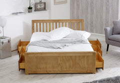 Mission Solid Pine Wooden Storage Bed Frame