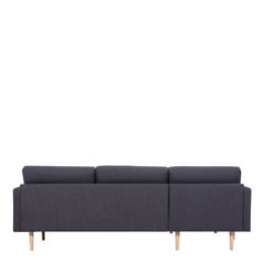 Larvik Chaiselongue Sofa  (LH) - Anthracite, Oak Legs