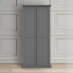 Paris Wardrobe with 2 Doors in Matt Grey